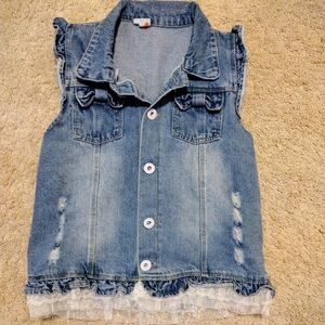 Girls jean vest
